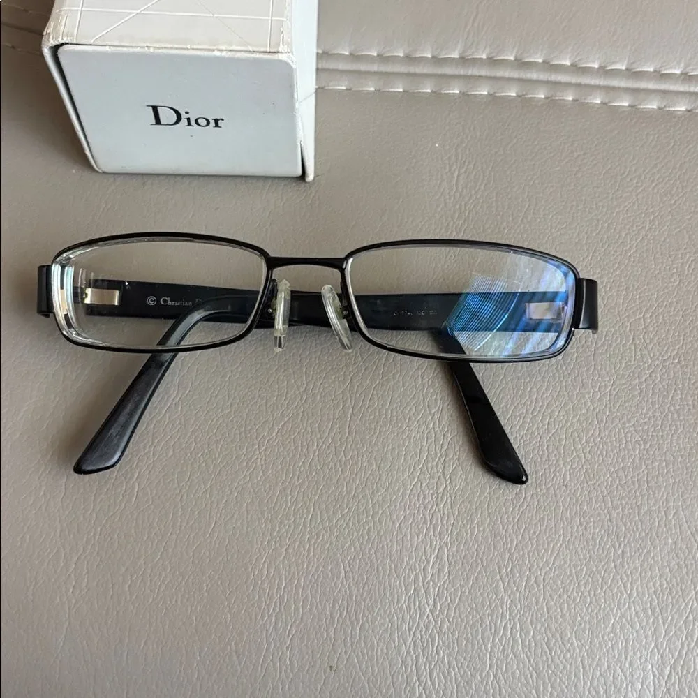 Christian Dior CD3735 Eyeglasses FRAMES Black 53-16-135 Silver D723